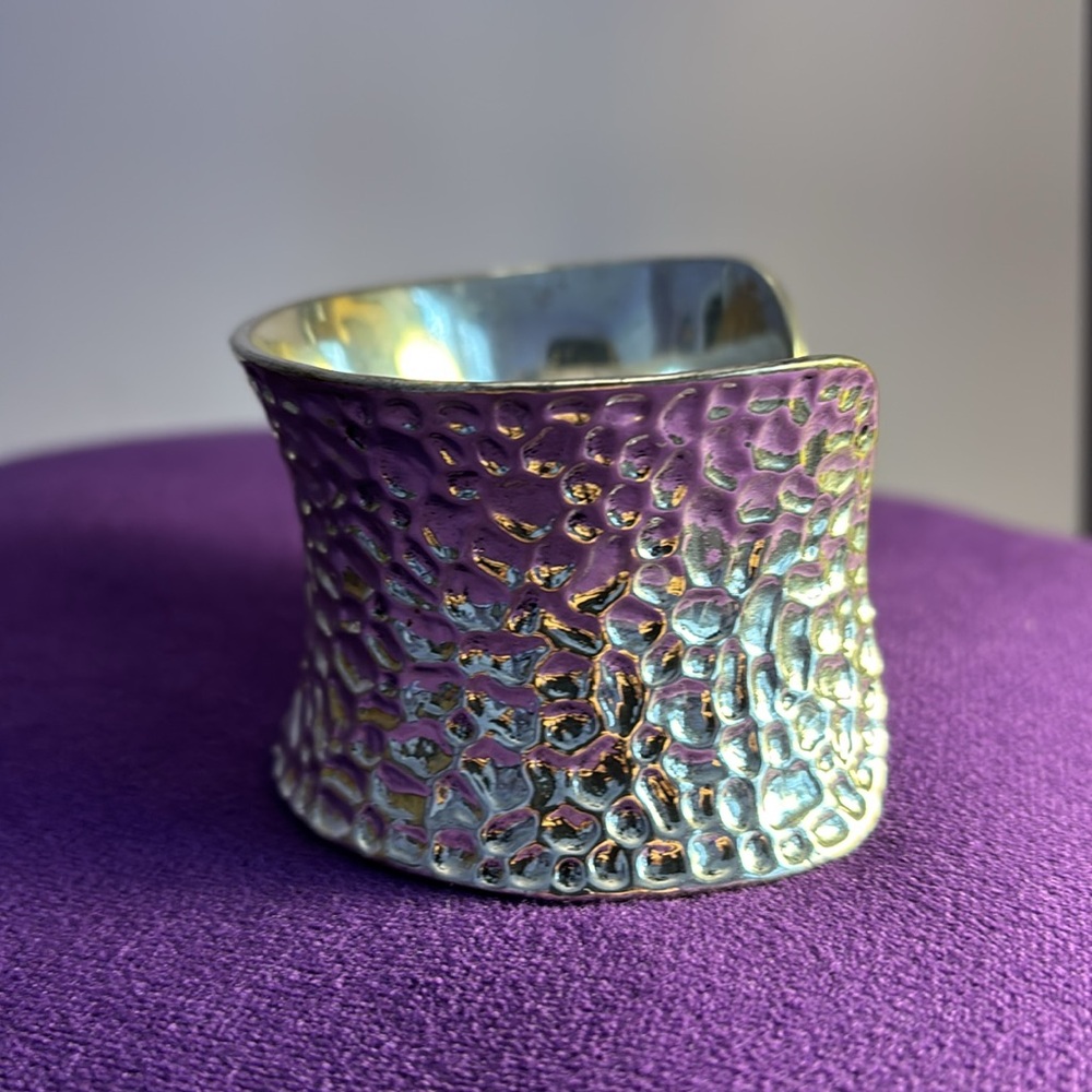 Textured Silver Bangle